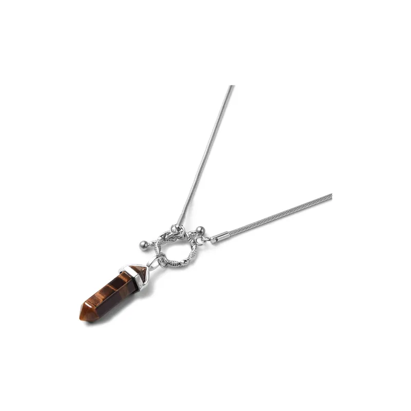 COLIMIDA Tiger's Eye Stone Necklaces Unisex-5