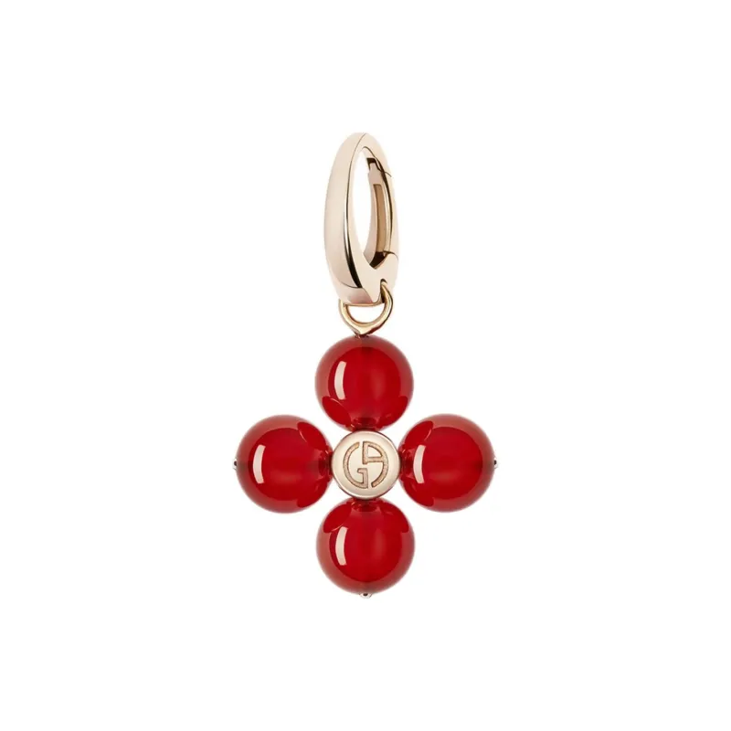 GIORGIO ARMANI Tamara Charm In 18k Gold And Carnelian Spheres-0