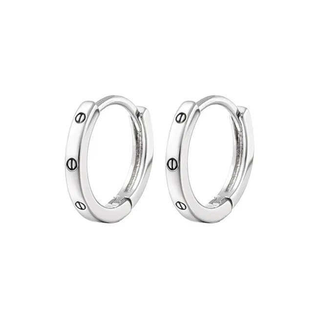 GELUTU S999 Silver Earrings Unisex-0
