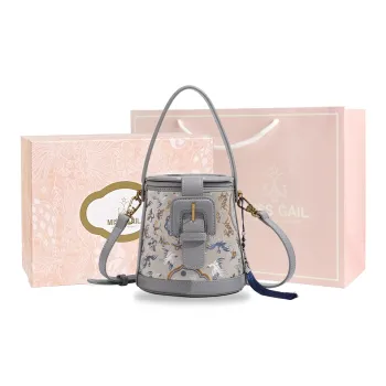 MISS GAIL Artificial Leather Shoulder Bag Crossbody Bag Handbag Women's Gray