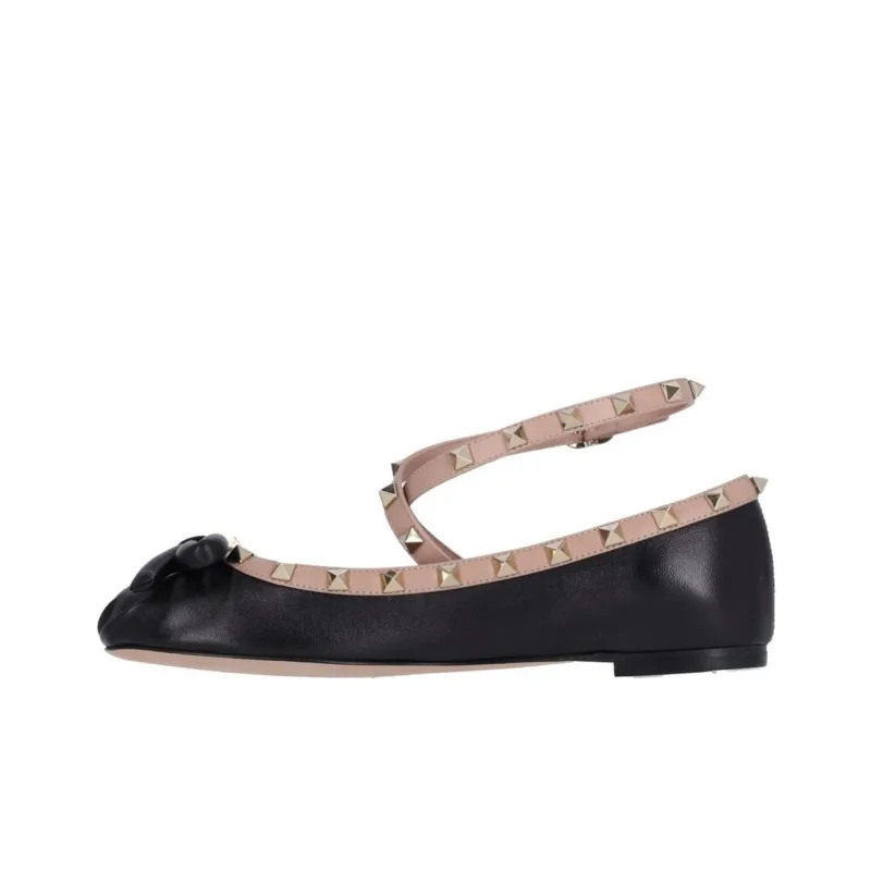 Valentino Country Collection Casual Single Shoes Women's Black-0
