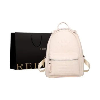 REDOO PU Backpack Women's White/Black