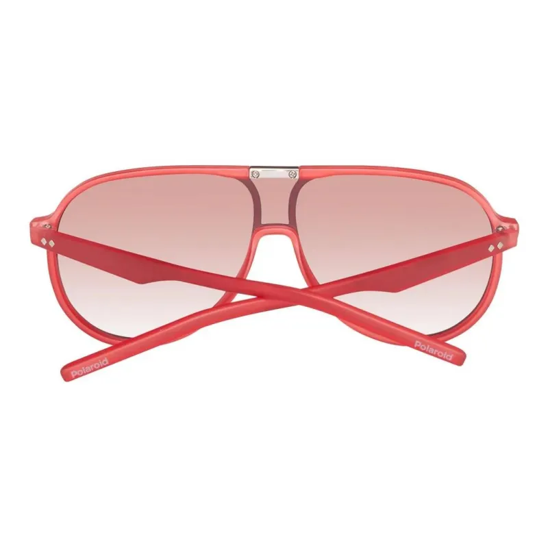 Polaroid Acetate Aviator Sunglasses Unisex Red-2