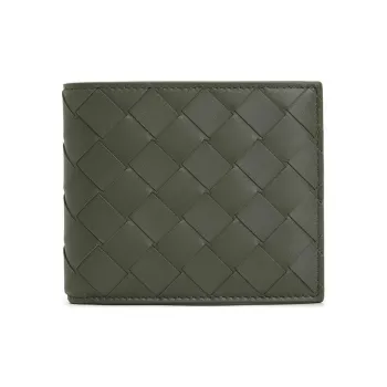 Bottega Veneta Cow Leather Wallet Mini Men's Green
