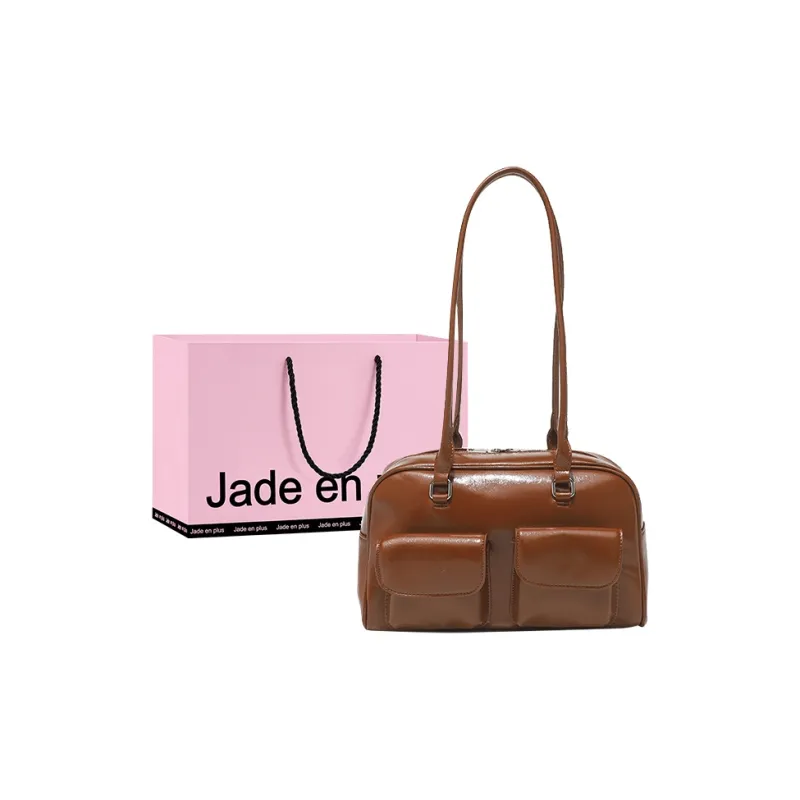 Jade En Plus PU Shoulder Bag Regular Women's Blue/Ecru/Black/Brown-18