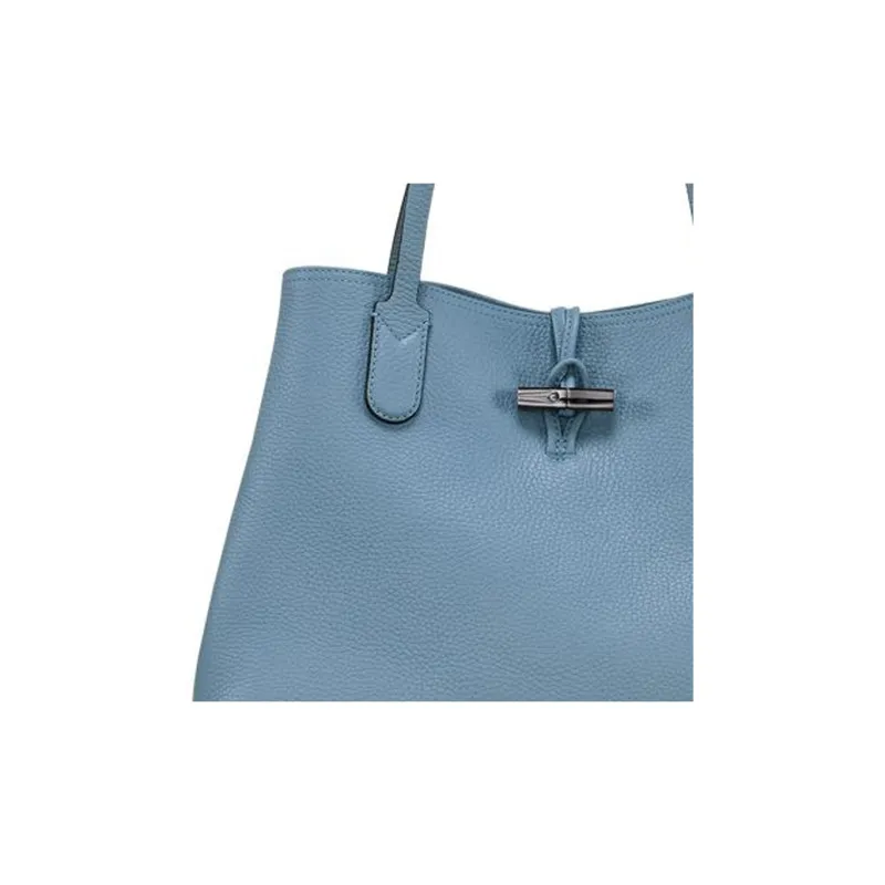 LONGCHAMP Roseau Cow Leather Tote Bag Shopping Bag Handbag Shoulder Bag Women's Dark Gray-1
