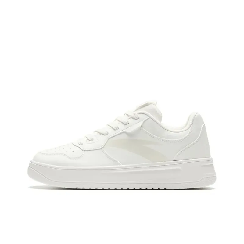 Anta Relaxed Slip-Resistant Cushioning Low-Top Skateboard Shoes Men's White-5