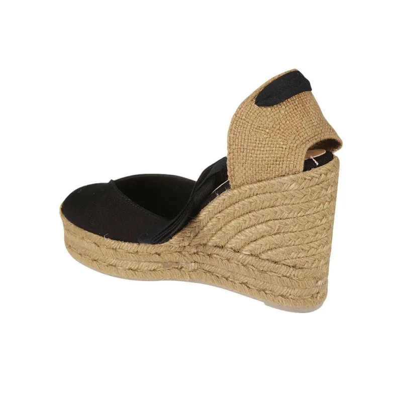 Castañer Chiara Wedge Heel High Heels Women's Black-5