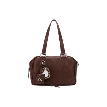 MCMIKO Cow Leather Handbag Shoulder Bag Crossbody Bag Women's Chestnut Red Brown