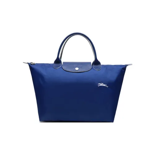 LONGCHAMP Le Pliage Fabric Handbag Medium Size Women's Blue