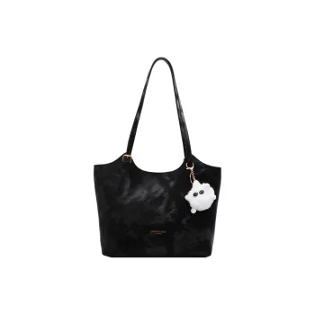 BAODIDAISHU PU Tote Bag, Shopping Bag, Shoulder Bag Regular Women's Black/Beige/Brown/Pink