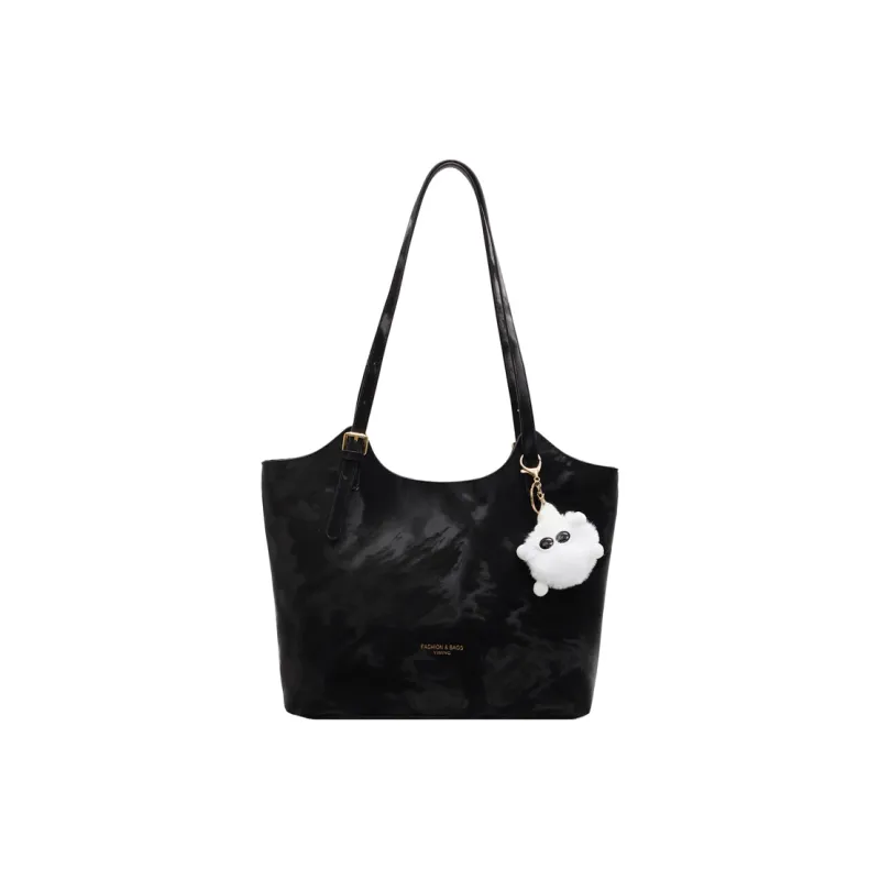 BAODIDAISHU PU Tote Bag, Shopping Bag, Shoulder Bag Regular Women's Black/Beige/Brown/Pink-0