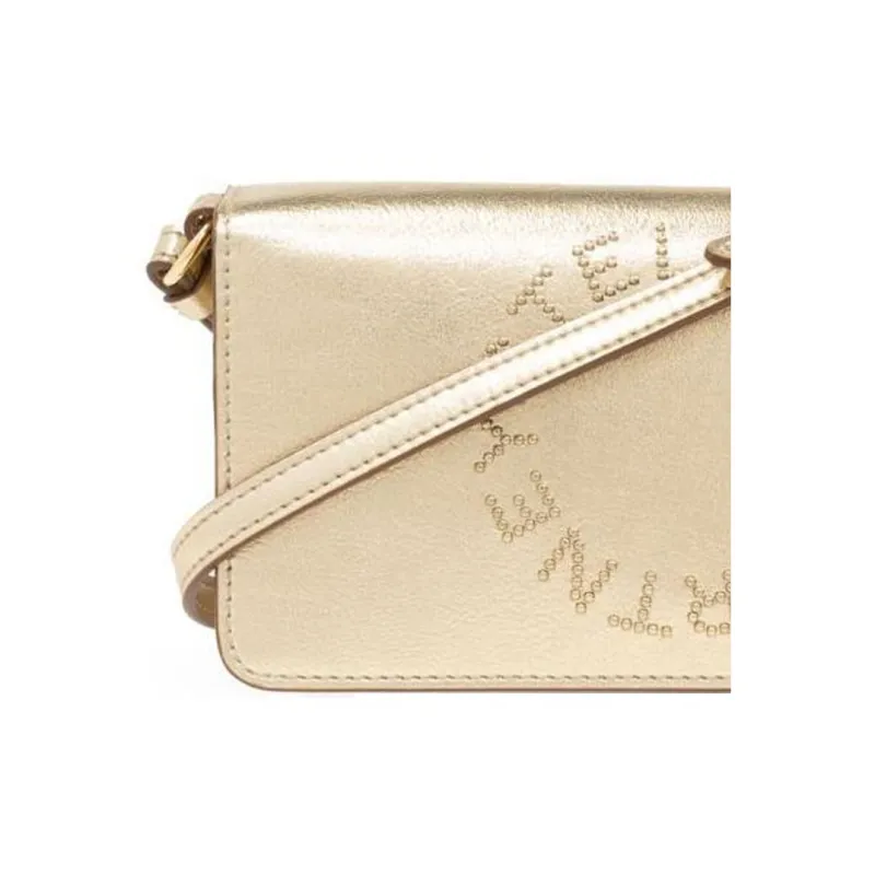 Stella McCartney Studded Metallic finish Crossbody Bag-3