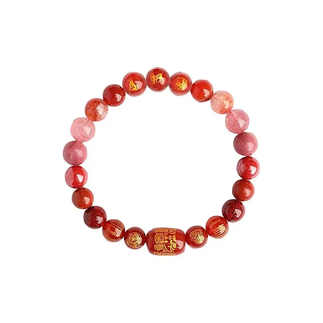 MCK Reconstructed Cinnabar Bracelets Unisex-11