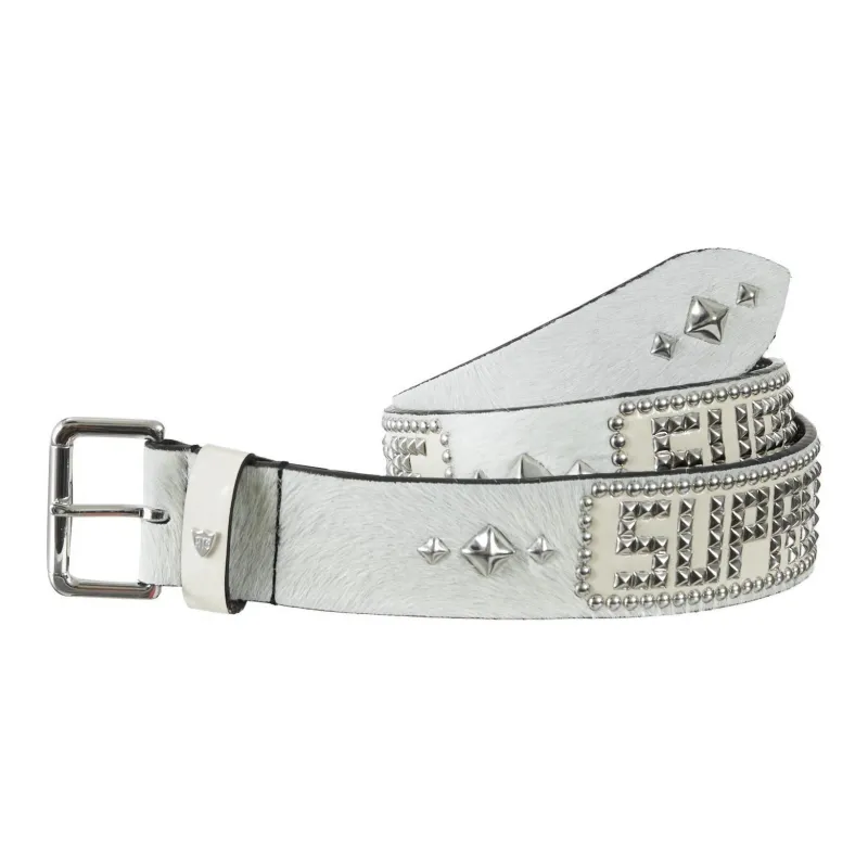 Supreme Stud Leather Belts Unisex White --0