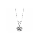 V Snowflake Pendant 2 Carats[Includes Silver Chain]