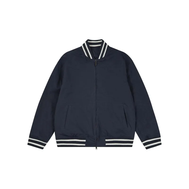 Safarispot ROUX BASE UNIFORM TEAM REVERSIBLE VARSITY Baseball Jacket Unisex NAVY/Marine Blue-2