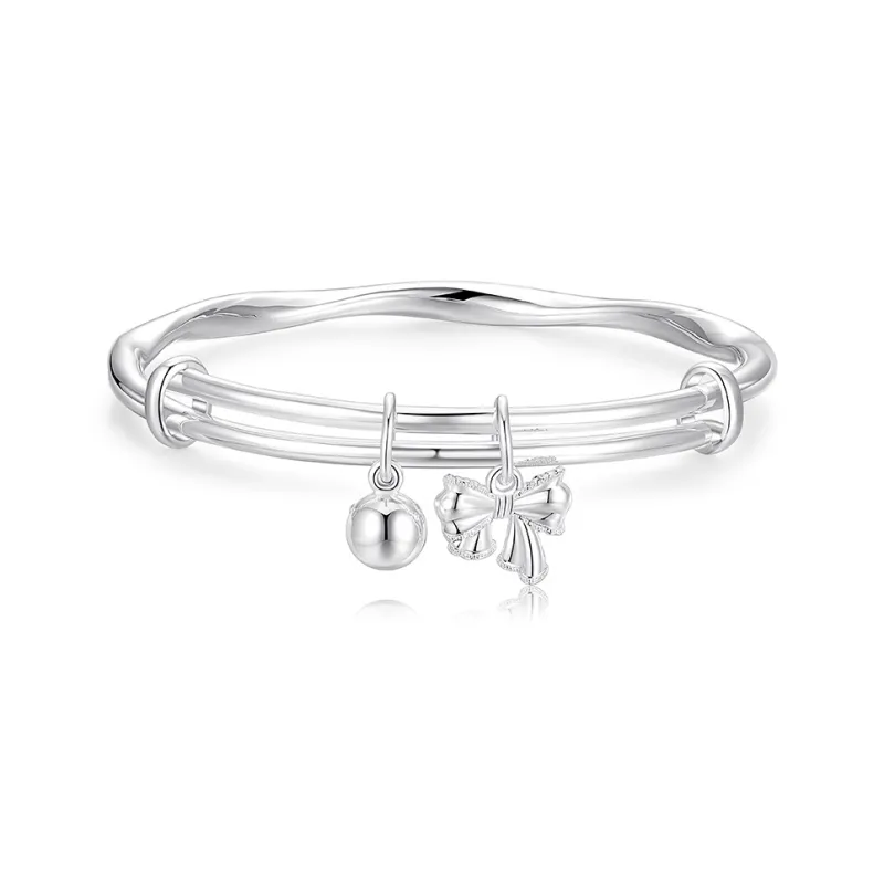 KADER Moebius Series 999 Fine Silver Bangles Women's Silver-1