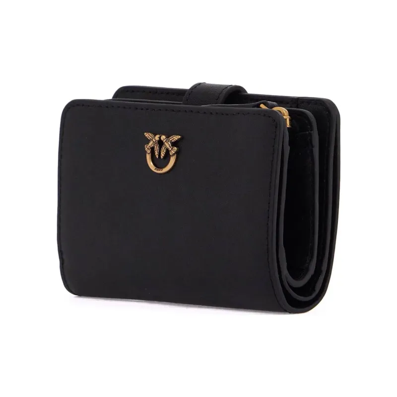 PINKO Cow Leather Wallet Women's Black-2