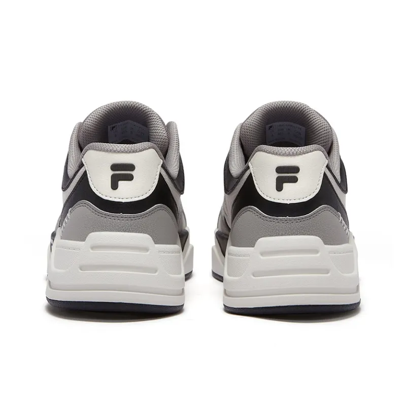 FILA FUSION 50-50 Slip-Resistant Low-Top Skateboard Shoes Men's Soybean White Flint Gray-3