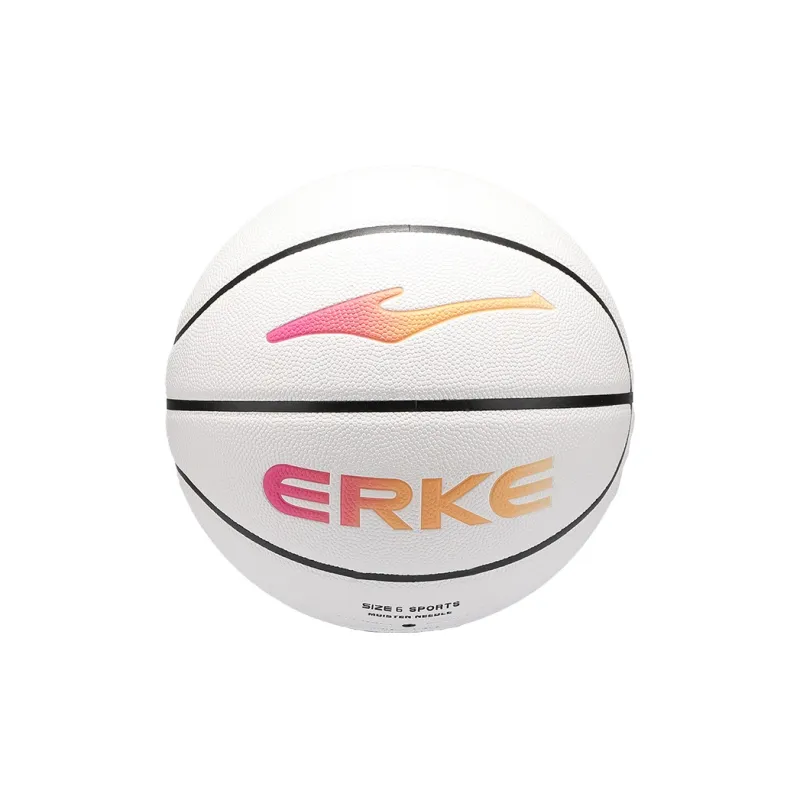 Erke PU Basketball White 6 Size 7 Ball Training Unisex-4