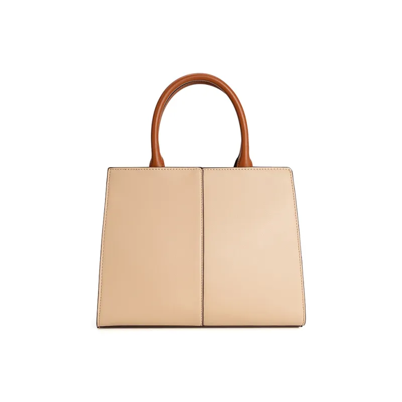 Vigno Synthetic Leather Handbag One Shoulder Crossbody Tote Pack Regular Women's Apricot-4