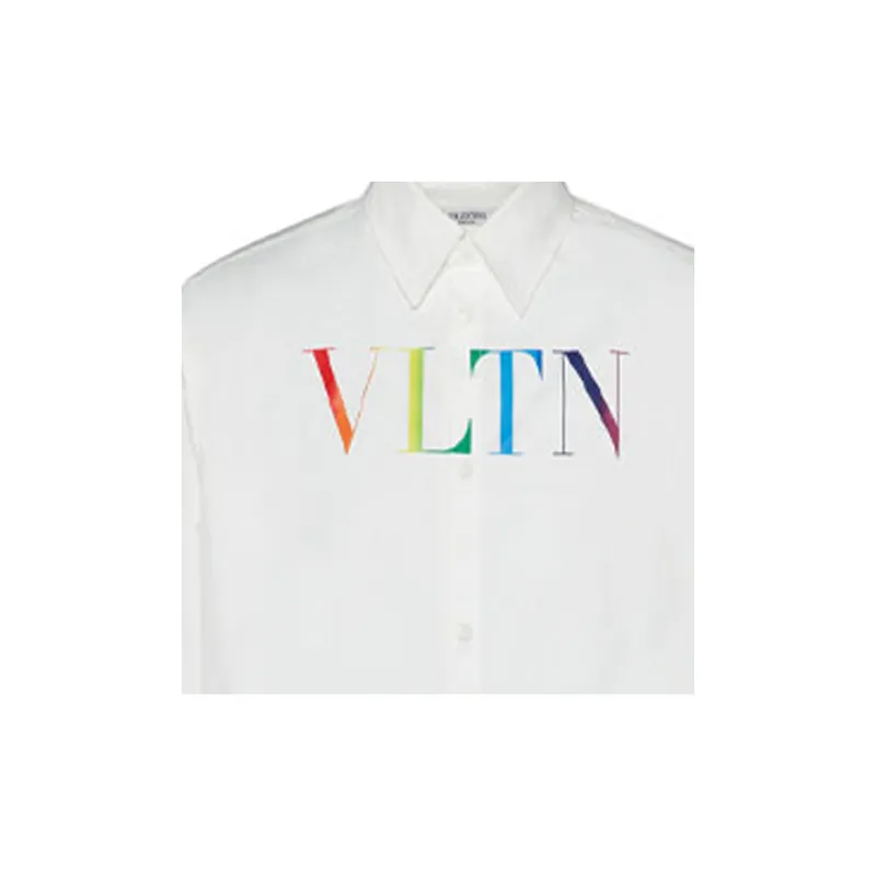 Valentino Vltn Logo Printed Long Sleeved Shirt-5
