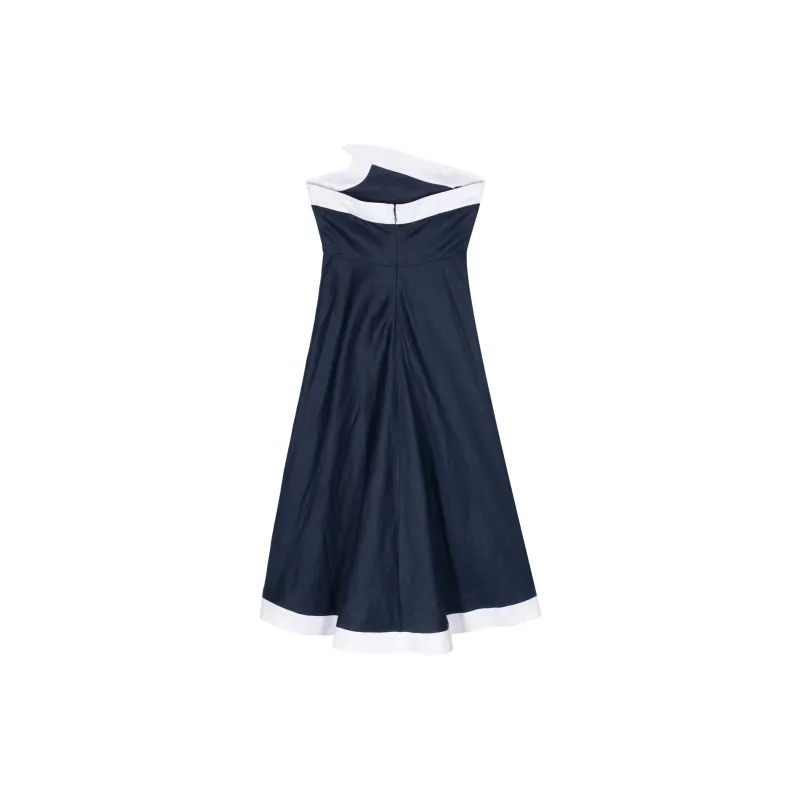 Staud Sirani Asymmetric Linen Dress-1