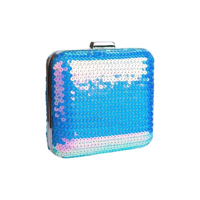 Gemy Maalouf Sequins Clutch Bag Over The Shoulder Women's Blue-1