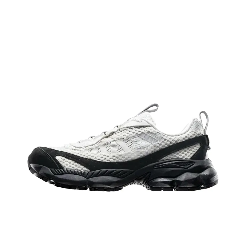 Anta Abrasion Resistant Cushioning Low Top Casual Shoes Women's Ivory White/Black-0