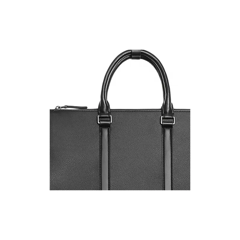 ZARA PU Polyurethane Handbags Briefcases Regular Men's Black-3