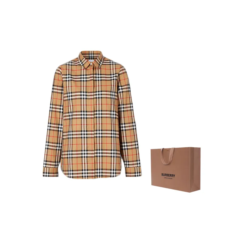 Burberry Vintage Check Print Shirt 'Antique Yellow'-6