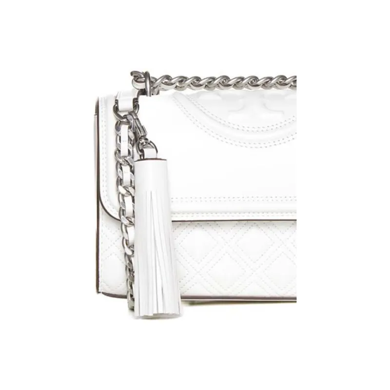 TORY BURCH Fleming Leather Crossbody Bag Shoulder Bag Women's White-3