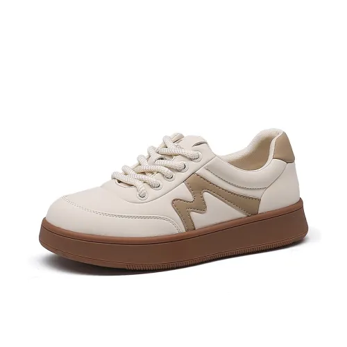 Spider King Skateboard Shoes Women's Beige Apricot