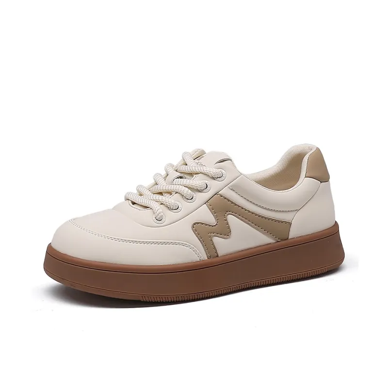 Spider King Skateboard Shoes Women's Beige Apricot-0