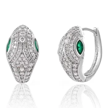 KING OF BLING 925 Sterling Silver Pin, Alloy, Zircon Stud Earrings Unisex