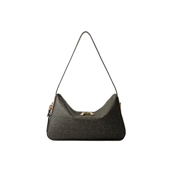 FION Artificial Leather Crossbody Bag Women's Brown Camel