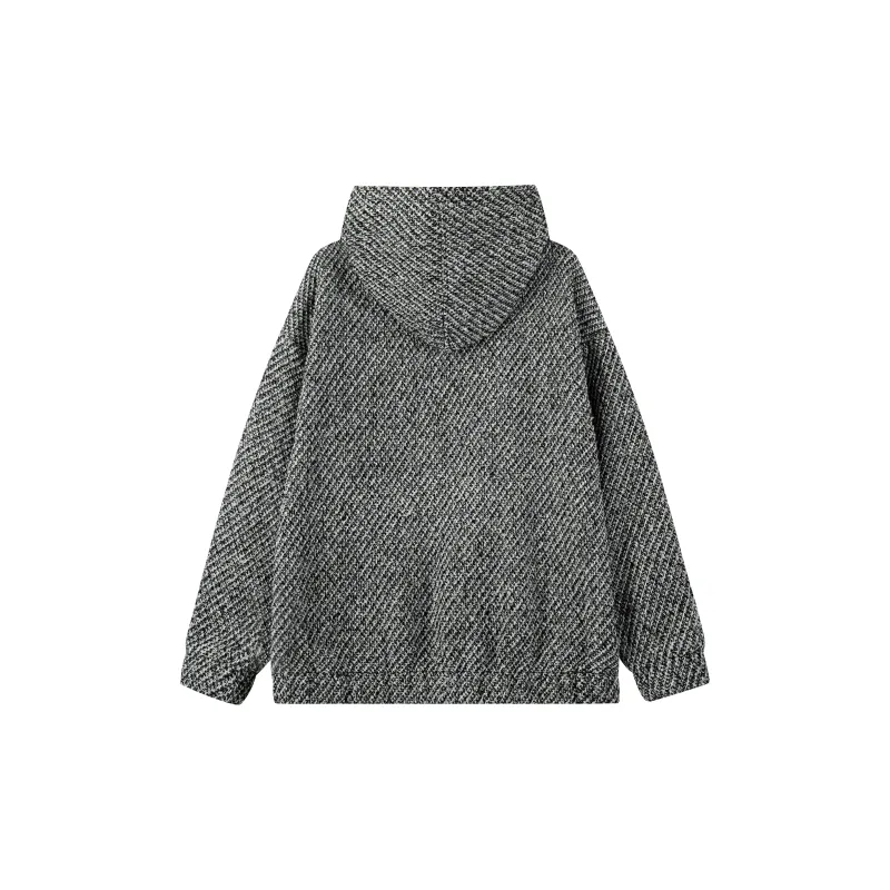 UPZCY Sweatshirt Jacket Unisex Black-1
