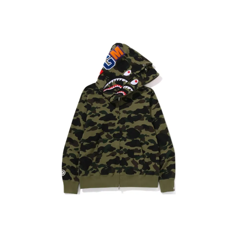 Bape 1st Camo Shark Full Zip Double Hoodie SS25-2