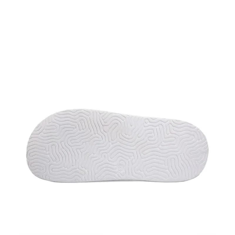 PEAK Tai Ji1.0 Quiet Slip Resistant Abrasion Resistant Slide Slippers Men's Large White Light Green-4