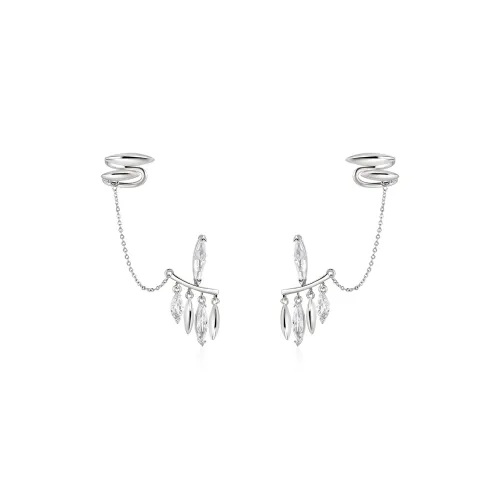 BOONEE ALUS Synthetic Cubic Zirconia Clip On Earrings Women's