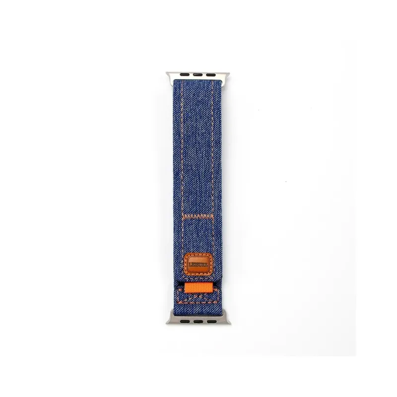 PULAISI Watch Band Apple Compatibility Denim Woven Material-2
