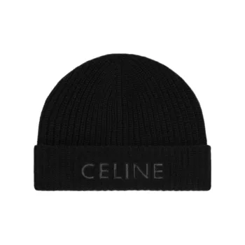 CELINE Beanie In Monochromic Wool