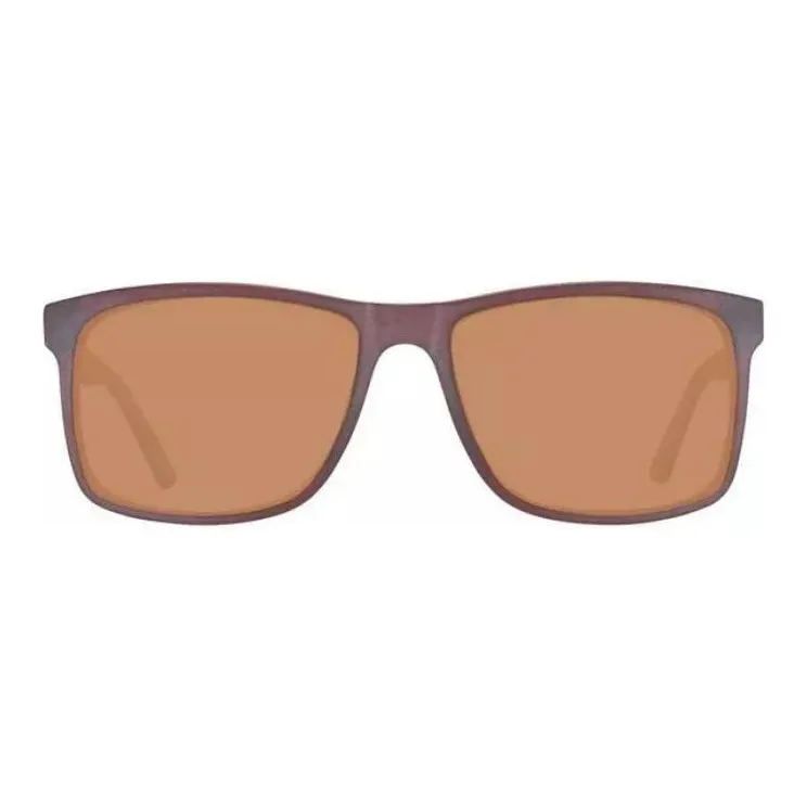HELLY HANSEN Glass Fiber Square Sunglasses Men's Brown-1