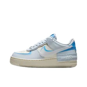 Nike Air Force1 Shadow Anti Slip Wear Resistant Low Top Skateboard Shoes Women's Blue White