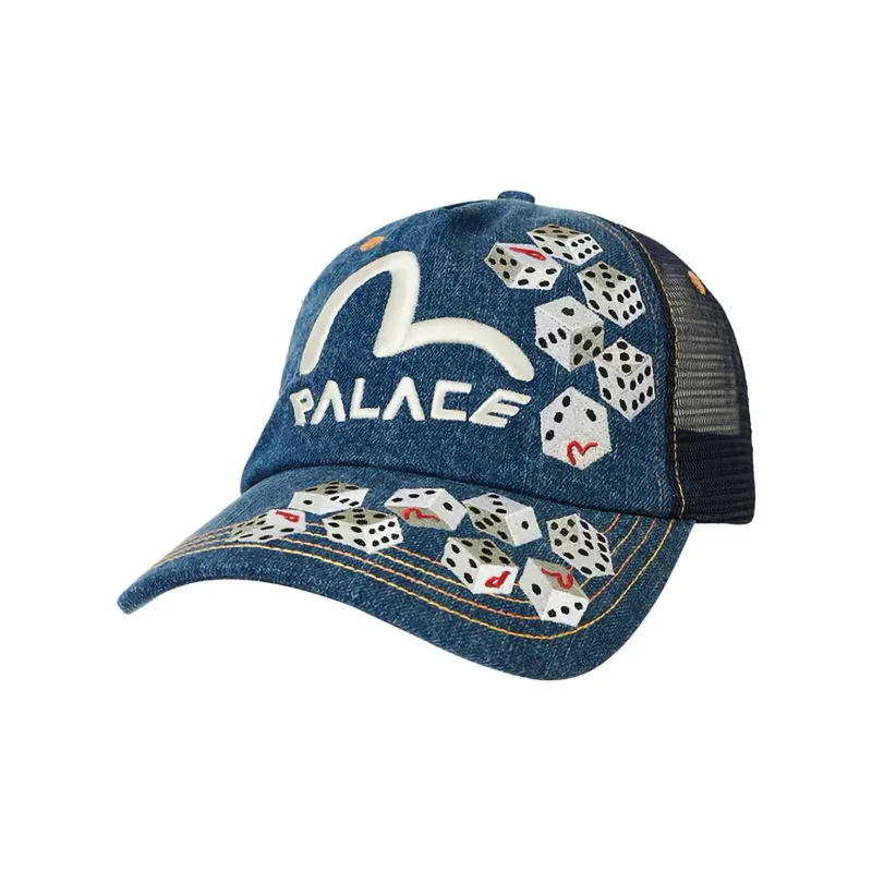 PALACE X Evisu Dice Mesh Trucker-0