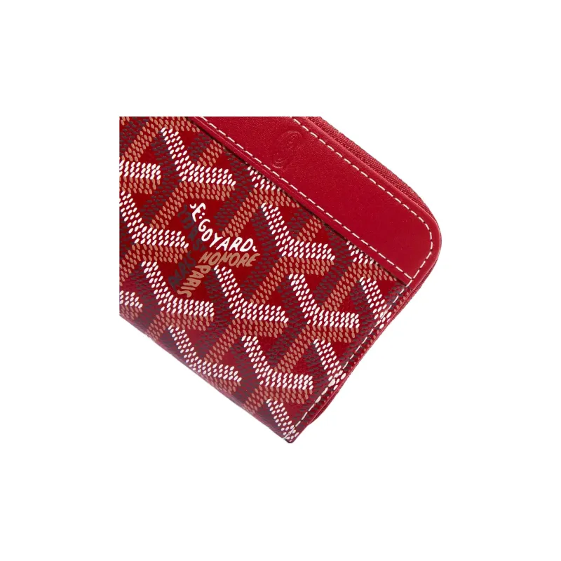 GOYARD MATIGNON Canvas With Leather Wallets Coin Purses Mini Women's Red-2