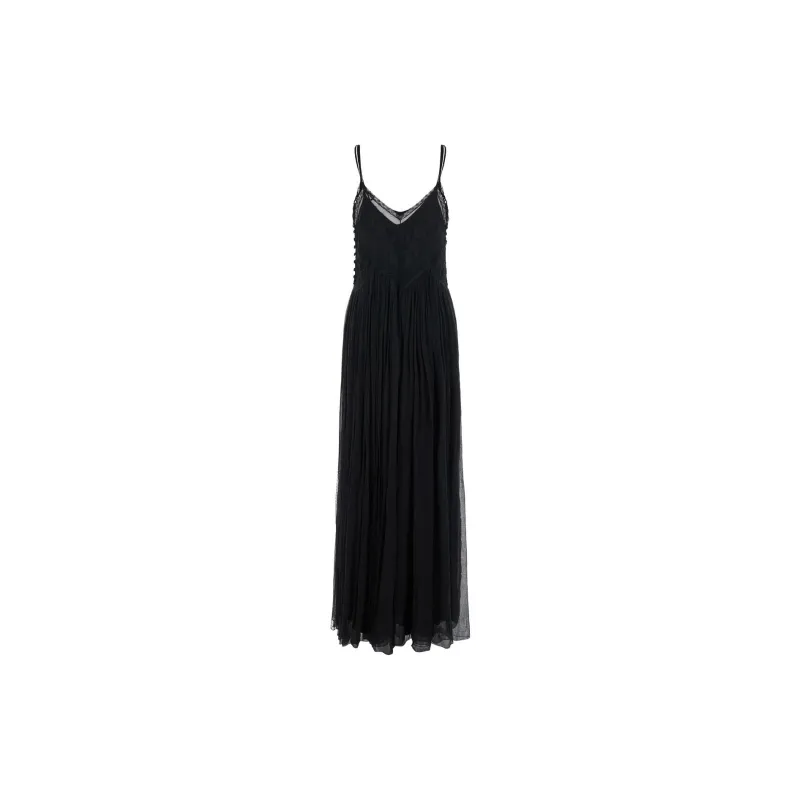 Twinset Floral Appliqué Spaghetti Strap Maxi Dress-1