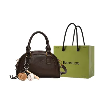 Bansusu PU One Shoulder Handbag Women's Coffee/Black/Brown/White/Silver/Pink/Blue