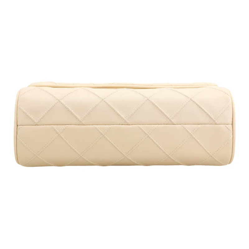 TORY BURCH Fleming Leather Portable Crossbody Bag Shoulder Bag Women's Cream-3